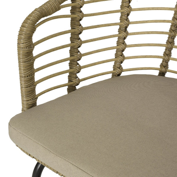 English Elm Randy Outdoor Woven Rattan Accent Chair Set of Two for Patio or Balcony Use N769P334784A