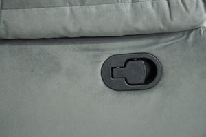 English Elm Contemporary Velvet Dark Gray Motion Recliner Chair with Plush Armrests, Tufted Back & Manual Handle for Ultimate Relaxation B011P200213