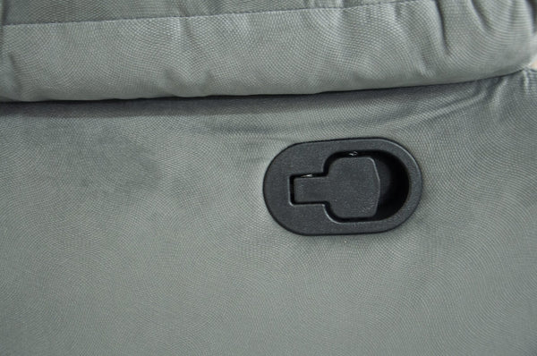 English Elm Contemporary Velvet Dark Gray Motion Recliner Chair with Plush Armrests, Tufted Back & Manual Handle for Ultimate Relaxation B011P200213