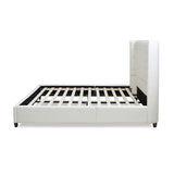 English Elm Manhattan Shelter King Platform Bed Frame, Antique White Polyester