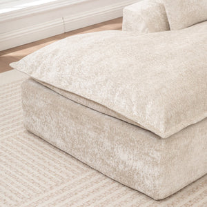 English Elm 103" Cloud Sectional Couch - Reversible L-Shaped Modular Sofa For Stylish Living Room Comfort W1170S00040