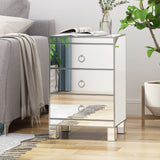 Christopher Knight Home® - Noble House - Bandara Modern Mirrored 3 Drawer Cabinet