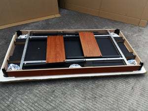English Elm Pool Billiard Table Foldable Steel Legs Velvet Surface Family Game Room Fun Blue,Wood W1936P375433