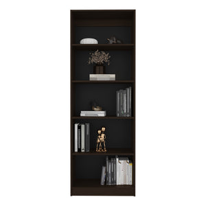 English Elm Bookcase 4-Shelves Benzoni - Stained Walnut Finish, Modern Design For Home & Office Storage Solutions B092P386505