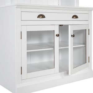 English Elm 83.4"Tall Modern Bookshelf Suite With Led Lighting - Stylish 2-Piece Storage For Home & Office Decor N751S059520K