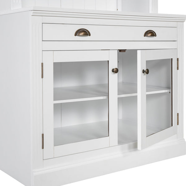 English Elm 83.4"Tall Modern Bookshelf Suite With Led Lighting - Stylish 2-Piece Storage For Home & Office Decor N751S059520K