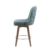 Madison Park Kobe Transitional Counter Stool with Swivel Seat MP104-0556 Blue