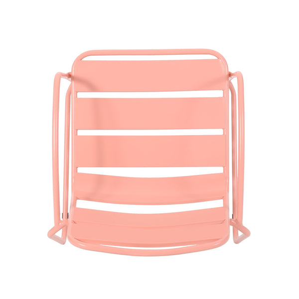 English Elm Christopher Knight Home® - CONRAD Chair with Sleek Iron Frame, Comfortable Curved Seat, Durable Outdoor/Indoor Accent Seating Coral 65197.00CRL