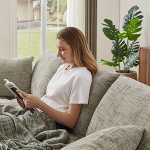 English Elm Chenille L-Shape Oversized Luxury Sectional Sofa - Comfy Sleeper Couch For Living Rooms & Apartments W2339S00038