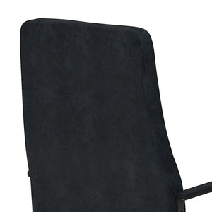 English Elm Foley Distressed Blue Swivel Office Chair - Tufted Faux Leather, Padded Arms, 360° Swivel, Adjustable Height B136P159013