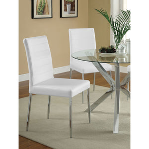 English Elm Houseman White Upholstered Dining Side Chair Set of 4 — Modern Tapered Legs, Plush Leatherette Comfort B062P328655