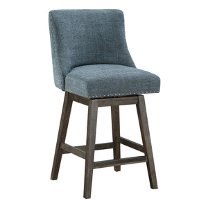 OSP Home Furnishings Granville 26" Swivel Stool Navy / Grey