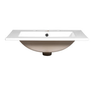 English Elm 24" Modern Bathroom Vanity with Ceramic Sink, Gold Handles, Tip-Out Drawer & Dual Soft-Close Doors N710P276692B