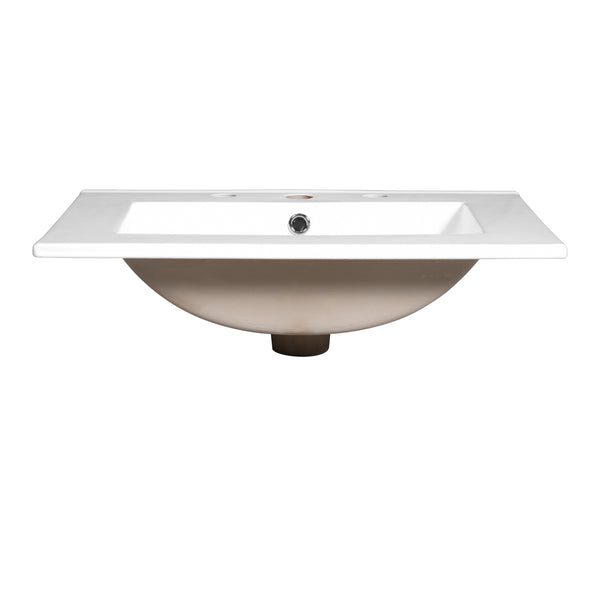 English Elm 24" Modern Bathroom Vanity with Ceramic Sink, Gold Handles, Tip-Out Drawer & Dual Soft-Close Doors N710P276692B