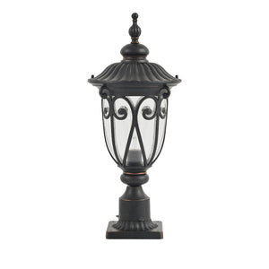 English Elm 23"(h) Vintage Outdoor Wall Sconce Black Iron Bubble Glass Porch Patio Lantern Light W2312P478263