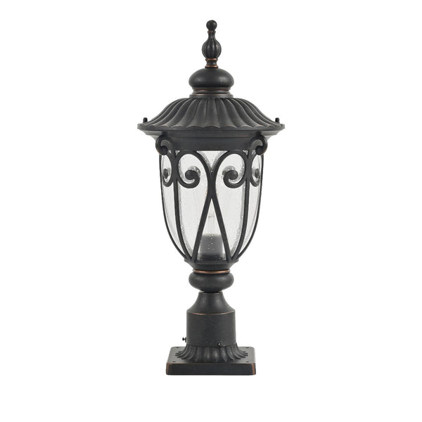 English Elm 23"(h) Vintage Outdoor Wall Sconce Black Iron Bubble Glass Porch Patio Lantern Light W2312P478263