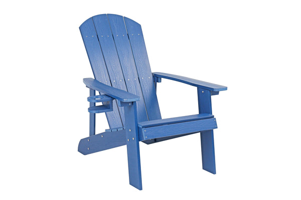English Elm Lounge Chair - Navy Blue All-Weather Outdoor Relaxation With Adjustable Footrest & Retro Design W2085P364049