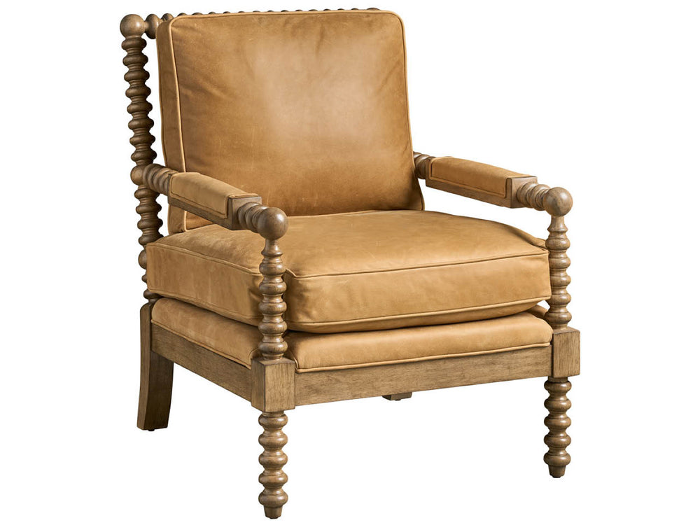 Universal Furniture Soho Chair - Elegant Accent With Whimsical Design, Carved Frame & Plush Comfort For Any Room Brown 100% Leather 457505-1771-1-universal