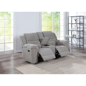 English Elm Sebring Channel Tufted Chenille Reclining Loveseat with Console for Media Rooms B062P441330