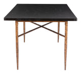 Nida Dining Table Black & Bronze 109957 Zuo Modern