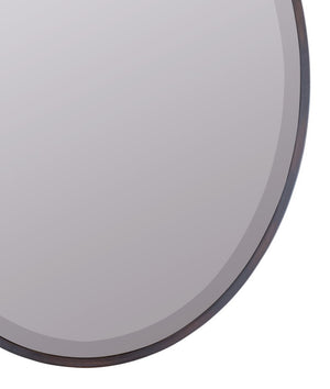 Cooper Classics Seymour Oval Beveled Wall Mirror with Mocha Frame for Entryway or Bedroom 4579