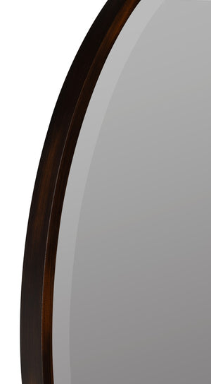 Cooper Classics Seymour Oval Beveled Wall Mirror with Mocha Frame for Entryway or Bedroom 4579