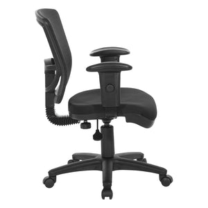 OSP Home Furnishings Progrid® Mesh Back Ergonomic Task Chair with Lumbar Support and Adjustable Arms 28174-30