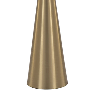 English Elm 22" Hourglass Metal Accent Table Sculptural Brass Finish for Living Room or Lounge B202P223388