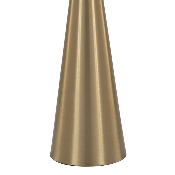 English Elm 22" Hourglass Metal Accent Table Sculptural Brass Finish for Living Room or Lounge B202P223388