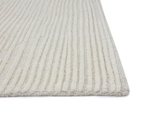 Sunpan Deva Hand-Woven Wool Rug - Artisan Crafted in Elegant Ivory and Beige, Unique Texture & Softness Ivory