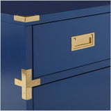 OSP Home Furnishings Wellington 2 Drawer File Cabinet Lapis Blue