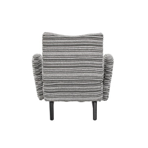 English Elm Modern boucle armchair with high-density foam cushion, solid wood legs, 500lb capacity, cozy reading seat Dark Gray W395P376572