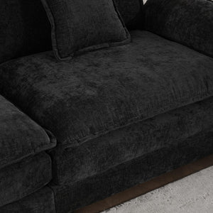 English Elm Cloud Modular Sectional Armrest Unit Chenille Upholstered Cozy Living Room Lounge Piece W1143P378696