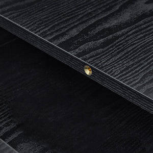 English Elm Only Extendable Dining Tabletop Foldout Surface for Compact Apartment and Kitchen Spaces Black W1151P411352