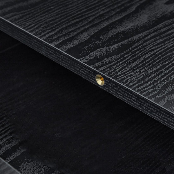 English Elm Only Extendable Dining Tabletop Foldout Surface for Compact Apartment and Kitchen Spaces Black W1151P411352