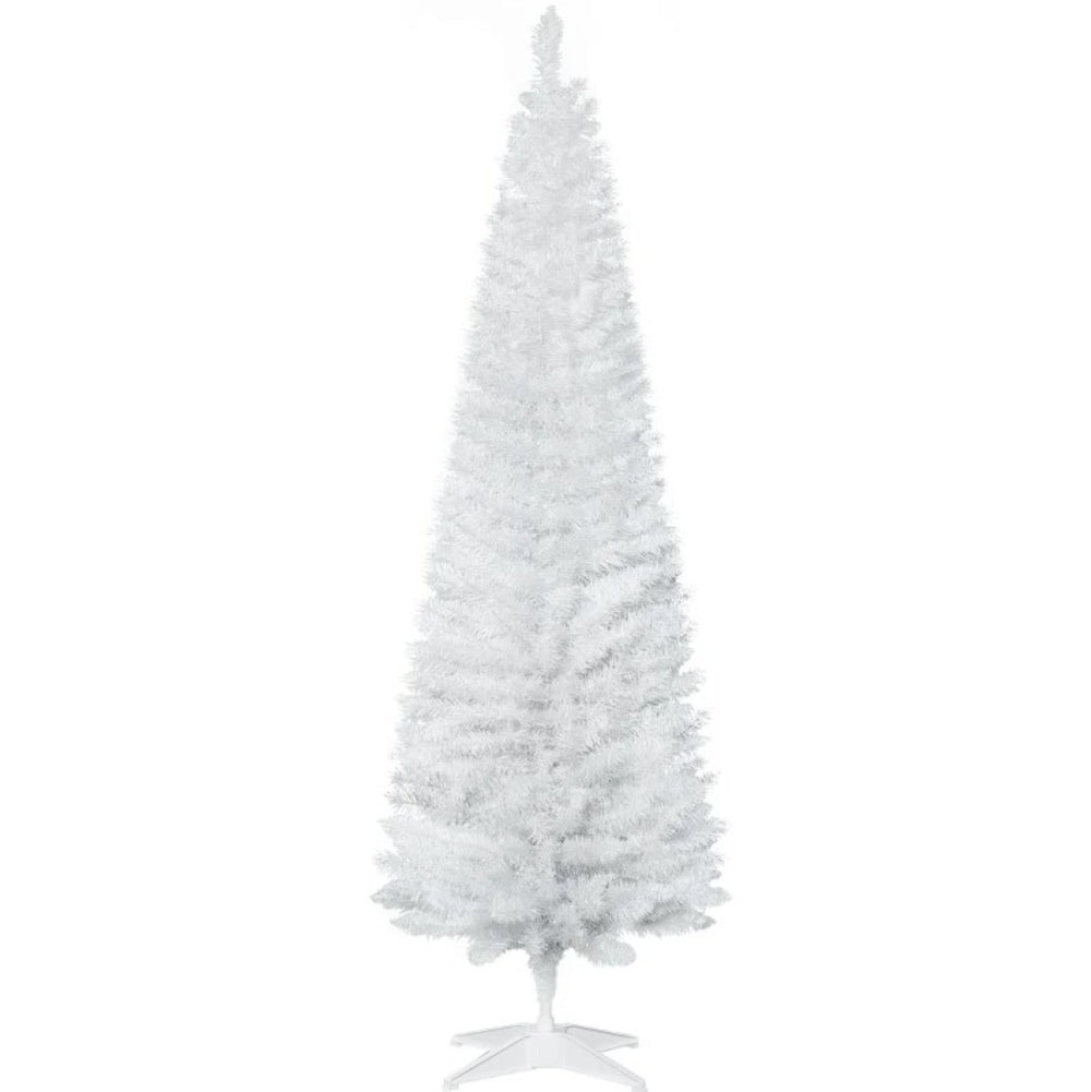 English Elm Snow Flocked Pink Pencil Artificial Christmas Tree for Entryway or Bedroom Corner T3971P412757
