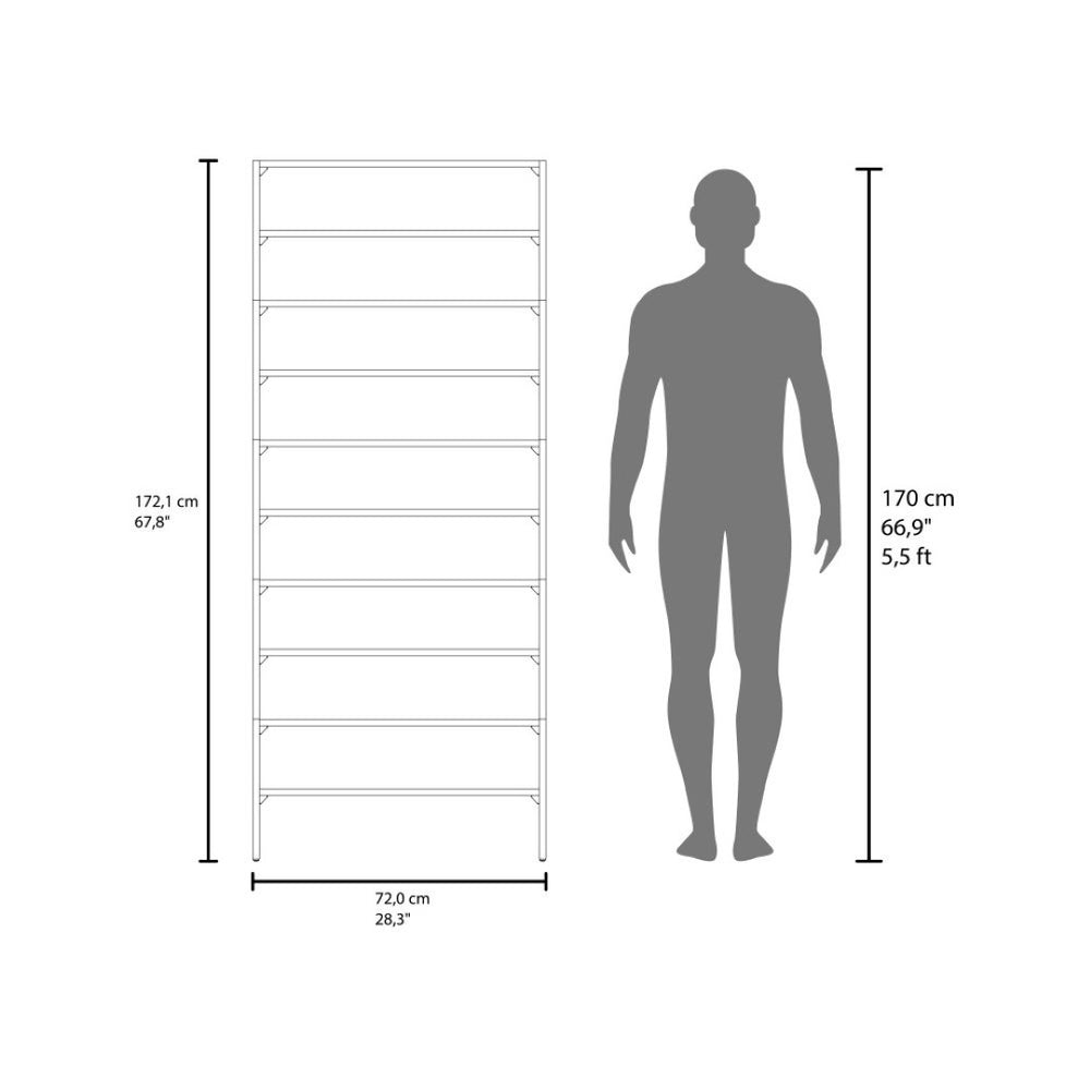 English Elm Fm Furniture Houston Four Shelf Shoe Rack Wenge Engineered Wood Entryway Organizer B128S00270