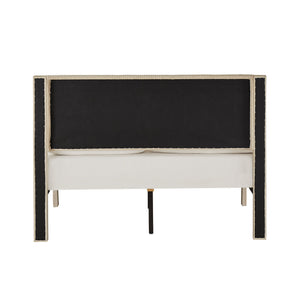 Sloan Pleated Velvet Platform Storage Bed Modern Upholstered Bedroom Frame