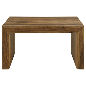English Elm Santana Solid Sheesham Wood Square Coffee Table with Warm Auburn Grain Finish B062P447959