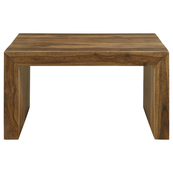 English Elm Santana Solid Sheesham Wood Square Coffee Table with Warm Auburn Grain Finish B062P447959