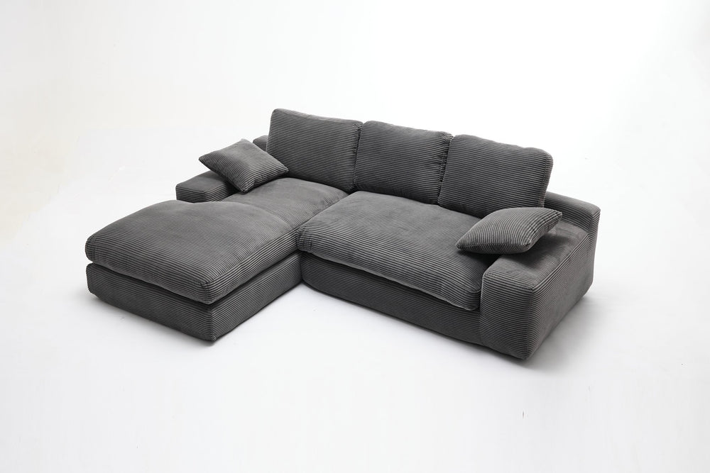 English Elm 99*69" Modular L-Shaped Sectional Sofa Set - Modern Minimalist Design, No Assembly, Versatile Comfort! W1829S00058