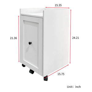 English Elm Organizer Rolling Three Tier Pantry Storage Cabinet with Wheeled Base Slim Fit W331P379769