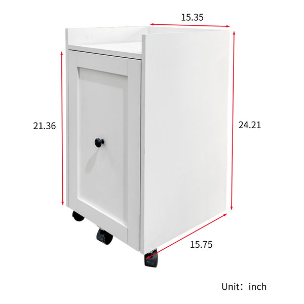 English Elm Organizer Rolling Three Tier Pantry Storage Cabinet with Wheeled Base Slim Fit W331P379769