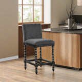 OSP Home Furnishings ELIZA 26" Spindle Counter Stool  Charcoal / Black