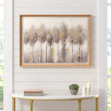 Madison Park Enchanted Forest Transitional Hand Painted Abstract Landscape Framed and Matted Wall Art MP95G-0306 Grey/Gold