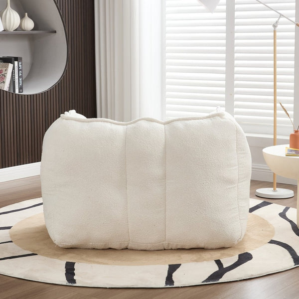 English Elm Soft Bean Bag Chair With High-Resilience Foam Chips & Footstool – Ideal For Gaming, Reading, Relaxing W1996P309477-GIGA