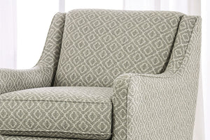 English Elm Transitional High Back Stripe Chair with Rolled Arms for Coastal Comfort and Supportive Seating Appeal Gold,Gray 32 L x 35 W x 30 H B2741P378479