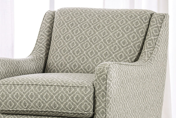 English Elm Transitional High Back Stripe Chair with Rolled Arms for Coastal Comfort and Supportive Seating Appeal Gold,Gray 32 L x 35 W x 30 H B2741P378479