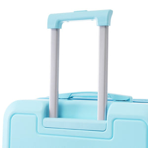 English Elm 4 Piece Hard Shell Abs Luggage Set with Spinner Wheels Tsa Lock and Packing Cubes Light Blue N732P197378N
