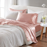 Madison Park Essentials Satin Casual Luxury Sheet Set MPE20-1100 Blush